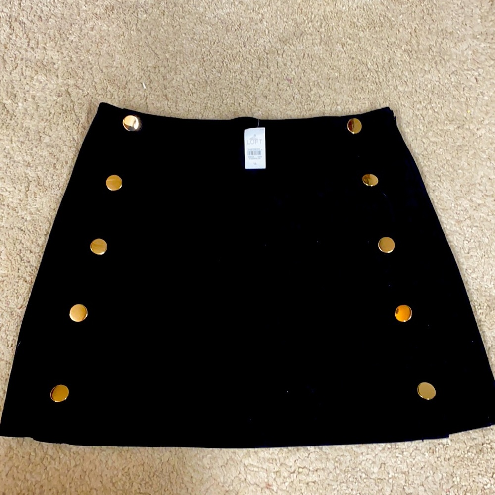LOFT button detail pencil skirt